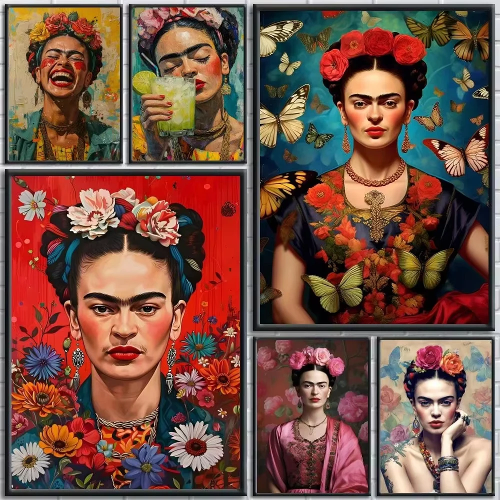 Kit de Pintura de Diamantes 5D DIY, Autorretrato de Frida Kahlo, Mosaico de Diamantes de Imitación, Manualidad para Decoración del Hogar, Regalo, Sin Marco