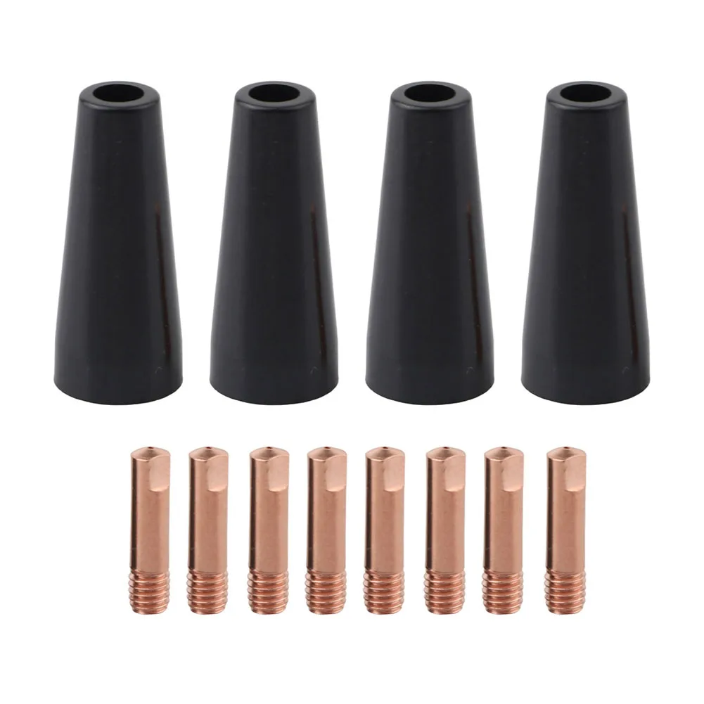 

12pcs 14AK Airless Nozzle Conductive Nozzle Kit Flux Core Gasless Nozzle Tips Kit,For MIG Welding Contact Tip 0.6-1.2mm For 14AK