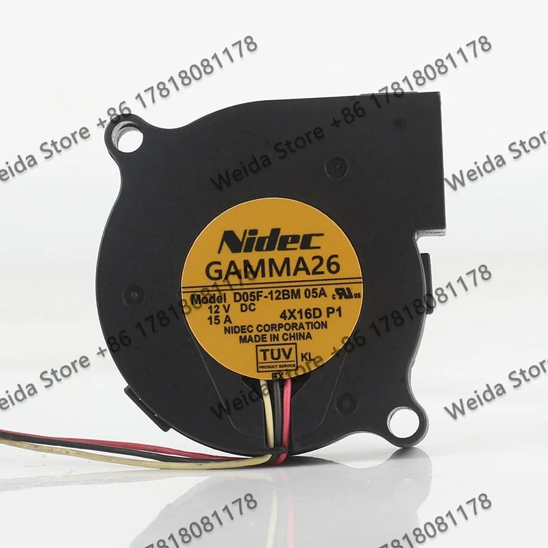 

New Original Genuine Nidec 5025 DC 12V 0.15A AC EC 50X50X25MM Turbine blower three-wire 5CM D05F-12BM05A cooling fan
