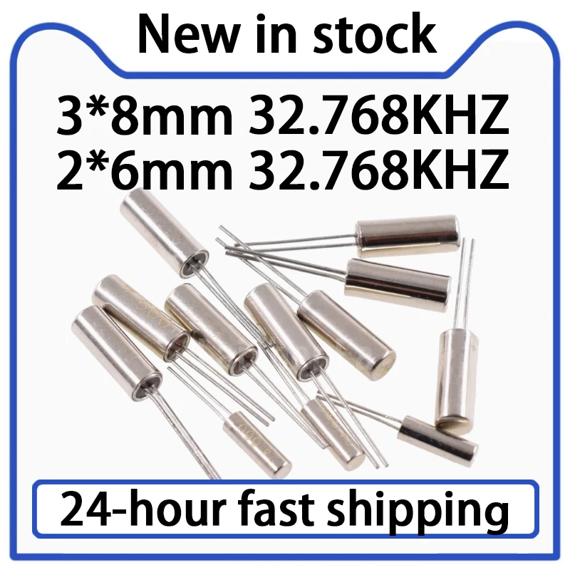 50PCS 32.768KHZ 3*8mm 32.768K 2*6mm Cylindrical Stock