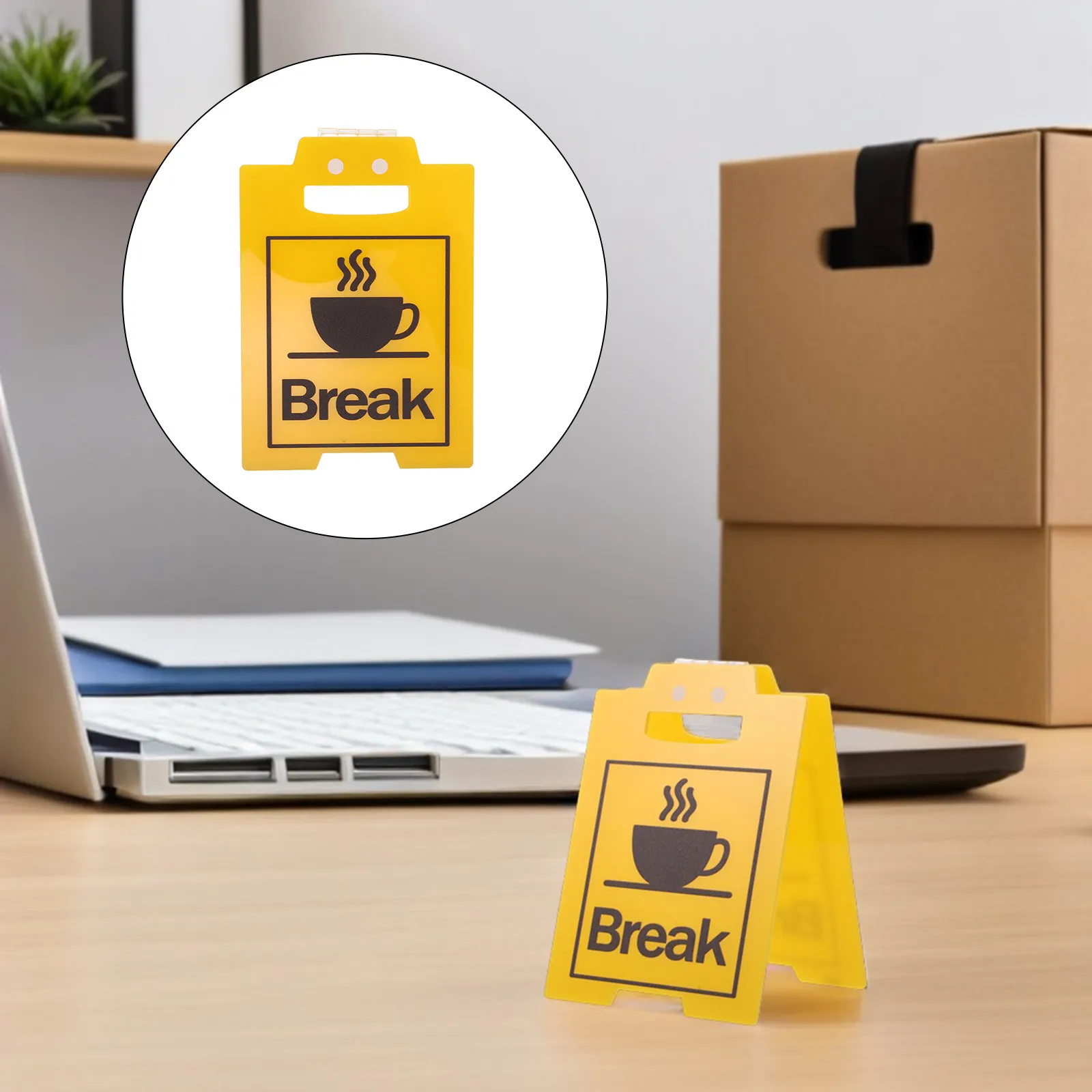 Office Break Reminder Sign 3D Acrylic Desk Status Indicator Do Not Disturb Signal for Front Desk Reception Area Work Cubicle