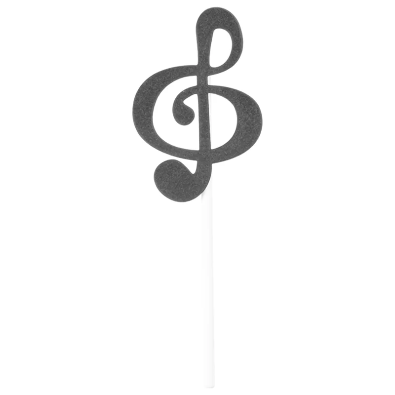 ABDJ-120 peças notas musicais temáticas cupcake topper papel bolo inserções cartão decoração de bolo de casamento