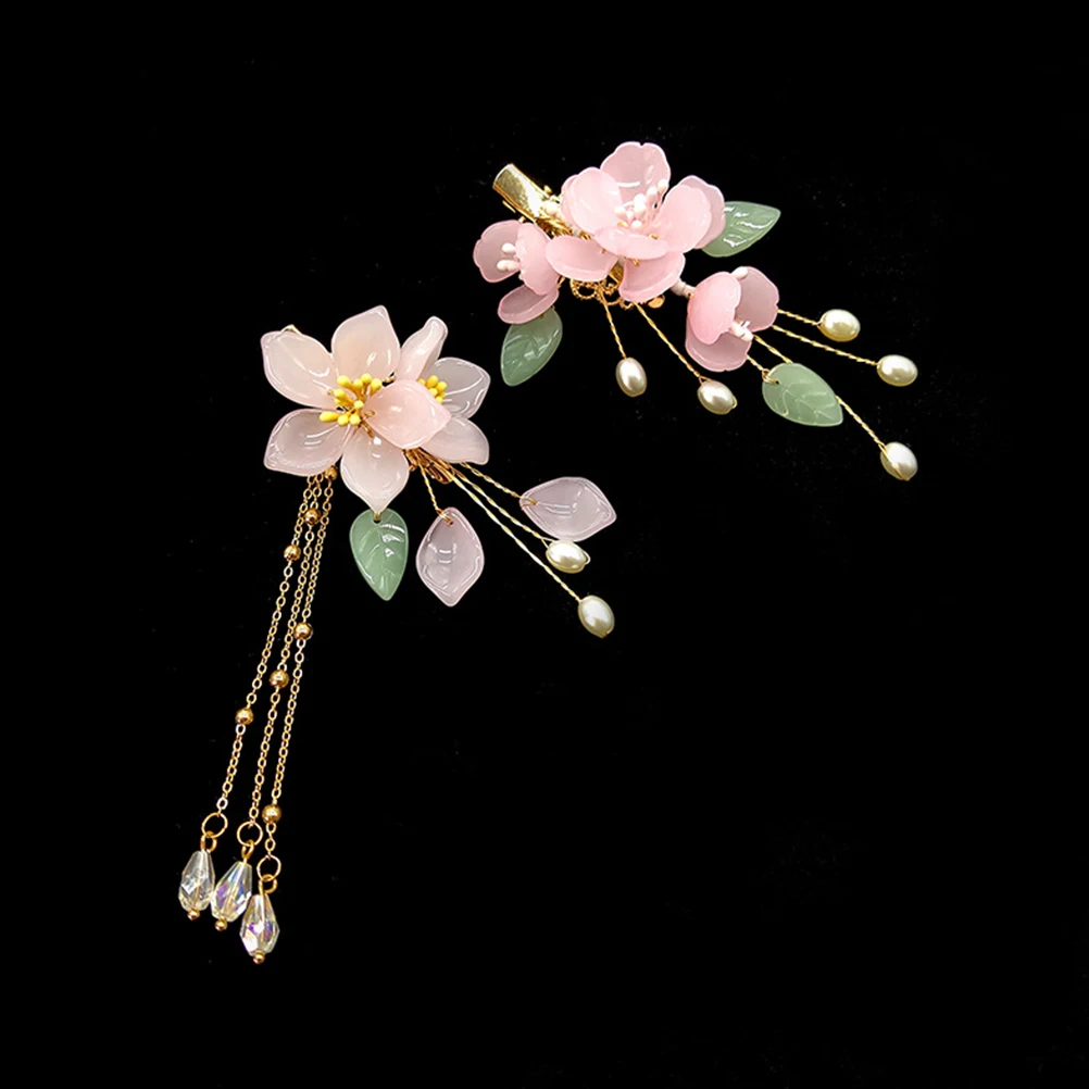

1pc Vintage Hair Clip Retro Barrette Imitation Jade Flower Pearl Decor Elegant Wedding Hair Accessories For Women Girls Banquet
