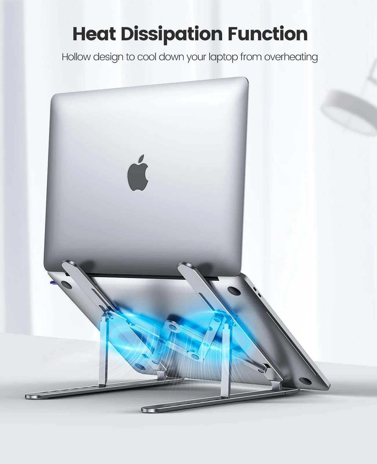 ORICO Foldable Aluminum Laptop Stand 7-Gear Adjustable Ergonomic Portable Cooling Holder For Macbook With Installation-Free
