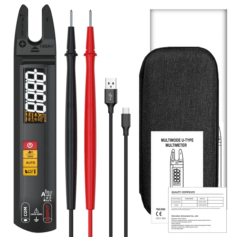 

A21Q -Multimeter 6000 Counting Clamp Meter, Smart Mode Charging, Measuring Resistance, Capacitance, Frequency, Continuity