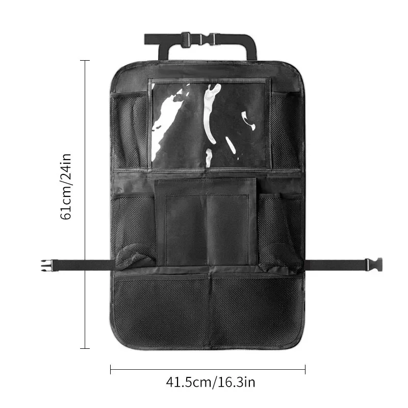Car Seat Organizer Oxford Heavy-duty Storage Box for Family Travel Tablet Computer Snack Rack Leak Proof and Kick Proof - Image 6