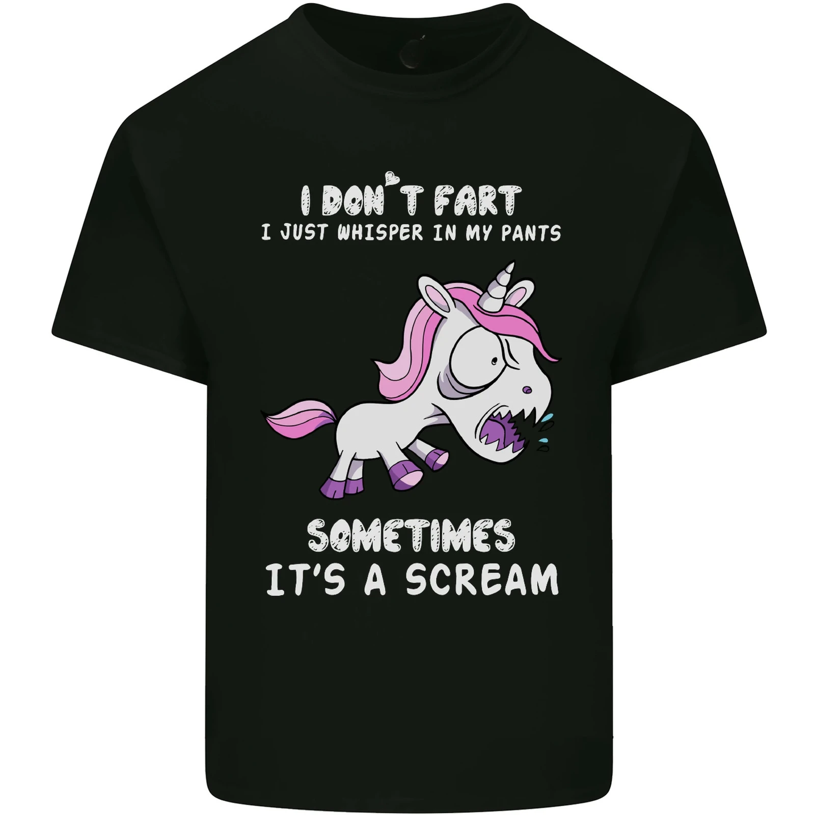 Eenhoorn Ik scheet niet Grappige scheten Farter Heren T-shirt Hilarische Harajuku Y2K Street Top