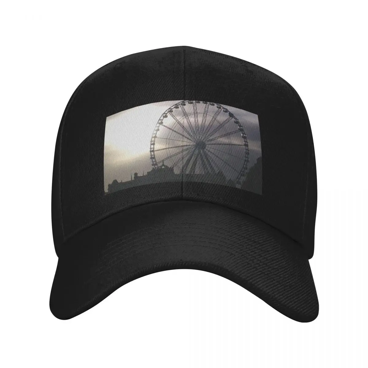 Ferris Wheel In Torquay, Devon Baseball Cap Hat Man For The Sun Luxury Cap fun hats Luxury man cap Boy Women's