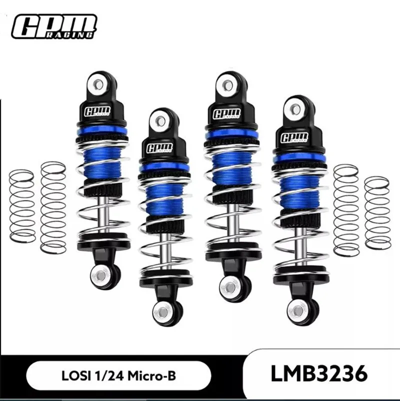 GPM Alloy 6061 Front (32mm) & Rear (36mm) Shock Set For LOSI 1/24 Micro-B 2WD