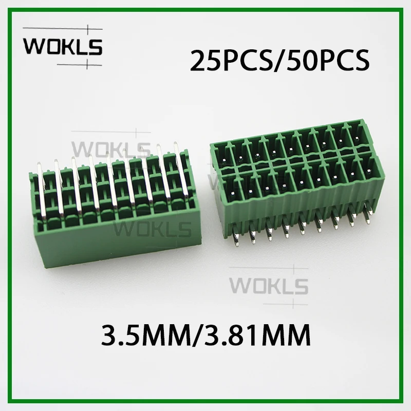 25PCS/50PCS  PLUG-IN TEMINAL BLOCKS  KF2EDGKRH  3.5 3.81 15EDGRHB 3.81mm 3.5MM