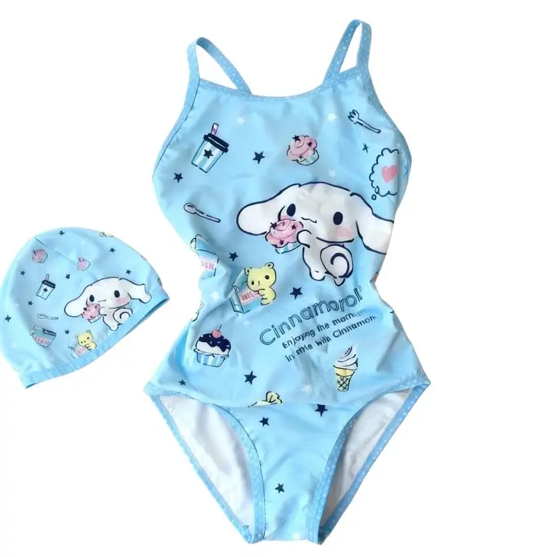 

Купальник Sanrio Cinnamoroll: креативный, милый, спортивный стиль, модный, хит продаж, кавайный, для студентов, без спинки, для отпуска, подарки, пляж