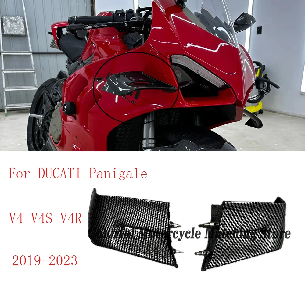 

Motorcycle Winglets Aerodynamics Air Deflector Kit For DUCATI PANIGALE V4 V4S V4R SP 2019-2023 Carbon Fiber Fairing Accessories