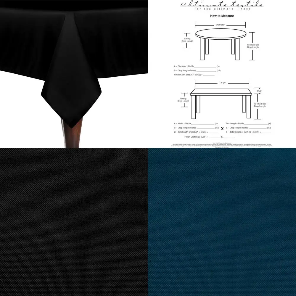 

Polyester Tablecloth 84x84 Square, Machine Washable, Stain and Wrinkle Resistant for Dining Events and Evenings