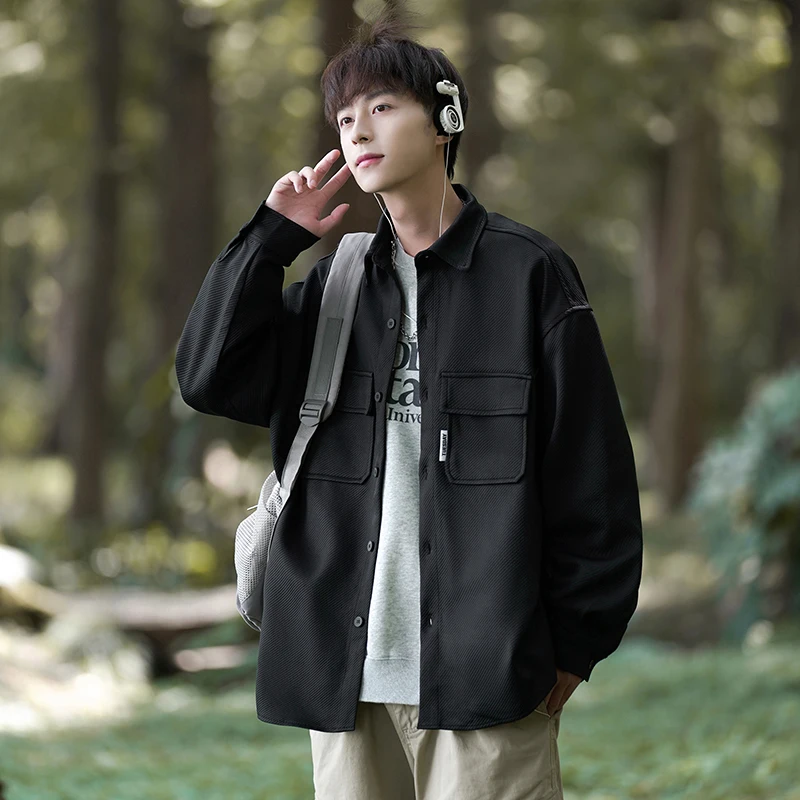 

Мужская повседневная свободная куртка Mountain System в японском ретро-стиле для весны и осени, простая рабочая куртка, трендовая модель