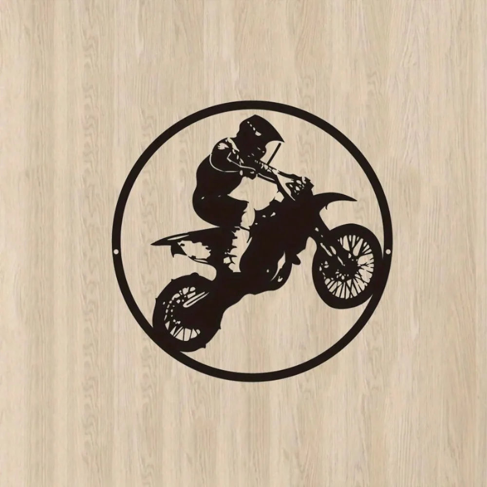 CIFBUY Motorcycle Iron Wall Art Metal Sculpture Hanging Decor Biker Theme Home Ornament Gift Rustic Garage Sign Plaque