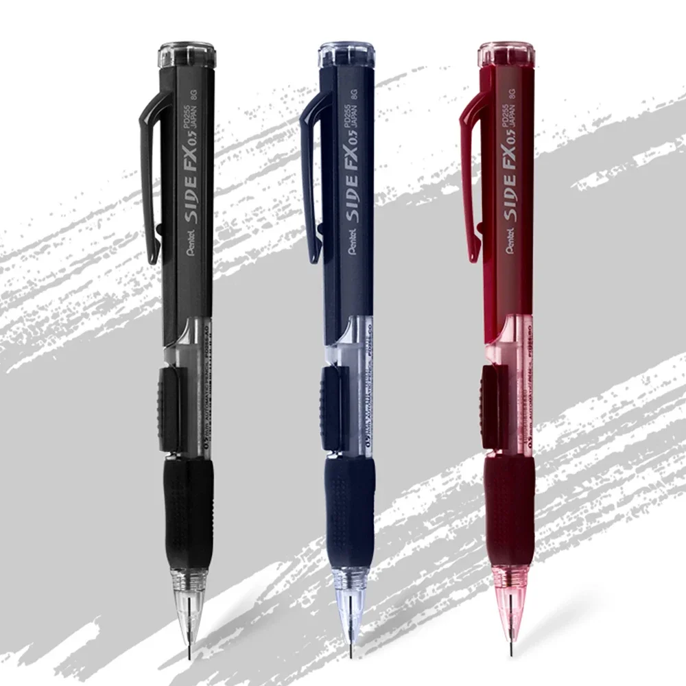 Imagem -06 - Pentel-lápis de Borracha Mecânica Side Press Núcleo Não Quebrado Rotação Papelaria Escola Atividade Japão Pcs 0.5 mm Pd255