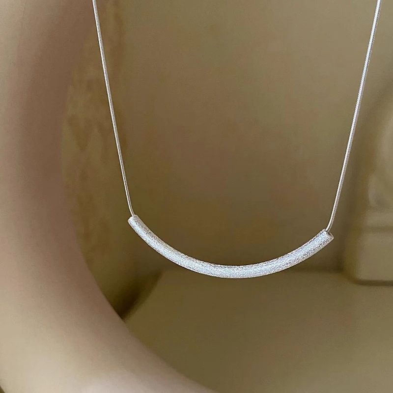 Foxanry Scrub Arc Geometric Necklaces For Women Classic Simple Temperament Fashion Personality Clavicle Chain Party Jewelry Gift