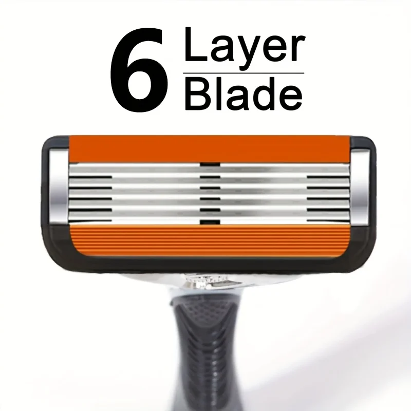 ماكينة حلاقة بتصميم جديد للرجال ماكينة حلاقة بستة طبقات ماكينة حلاقة قابلة لإعادة الاستخدام شفرة مستوردة أداة متعددة تغيير الرأس #2