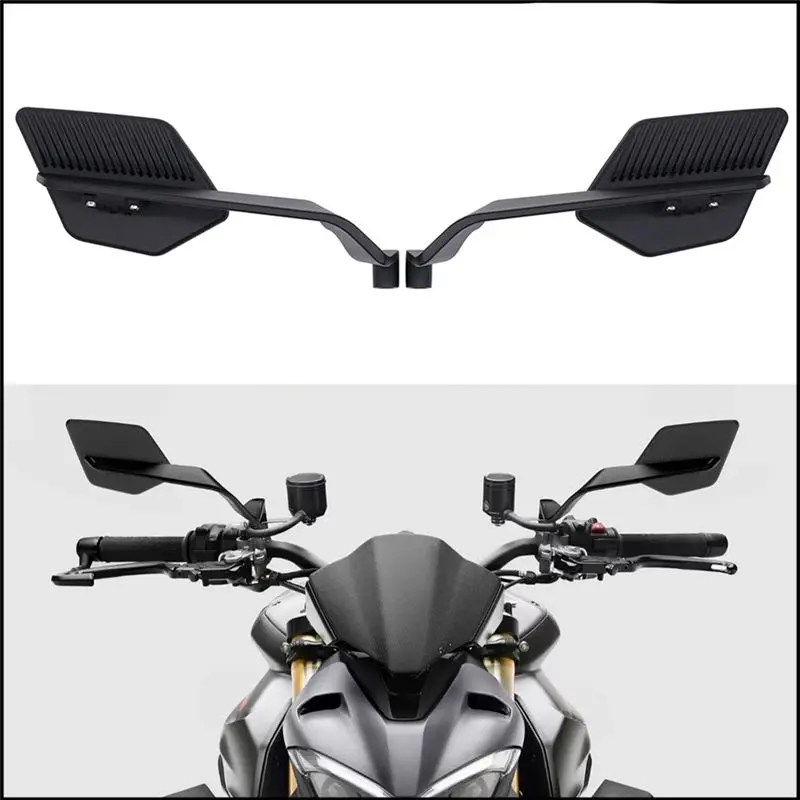 ABHX-دراجة نارية المرايا الشبح مرآة أطقم مرايا قابلة للتعديل لياماها MT 07 MT 09 MT09 SP MT 10 MT10 SP قطع غيار الدراجات النارية #2