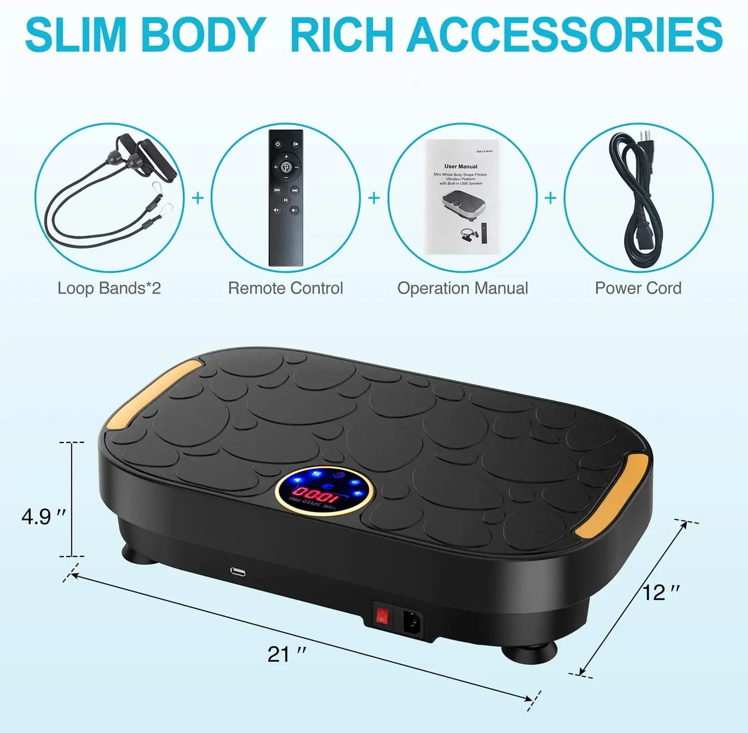 Power Fit Vibration Plate Exercise Fitness Body Slimming With Crazy Fit Massage Ultrathin Mini Vibration Machine