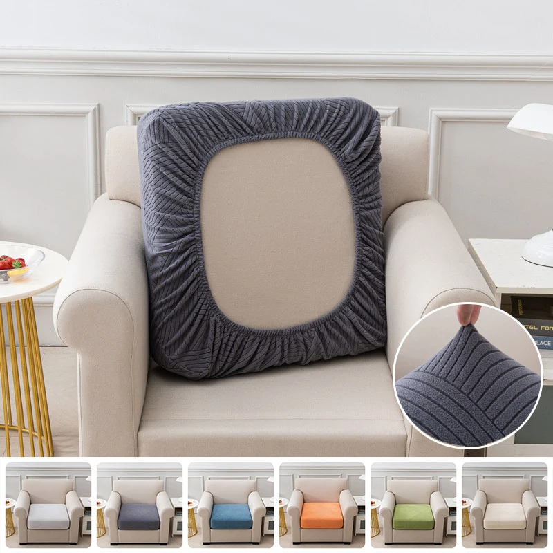 Jacquard Elastic Sofa Seat Cushion Cover Pets Kids Sofa Furniture Protector Removable for Living Room Single Loveseat Couch