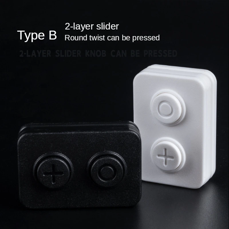 Push Pa Pa Coin EDC Fidget Square Block Magnetic Sliders Push Clickers Haptic Stress Relief Adults Desk Toy for Adults Children