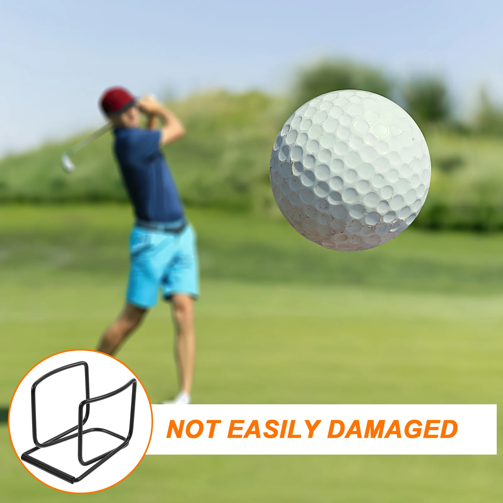 2 قطعة الفولاذ المقاوم للصدأ كرة جولف كليب غير قابل للصدأ قبضة آمنة حامل الكرة المحمولة لحديقة جولف نطاق القيادة ممارسة الملحقات