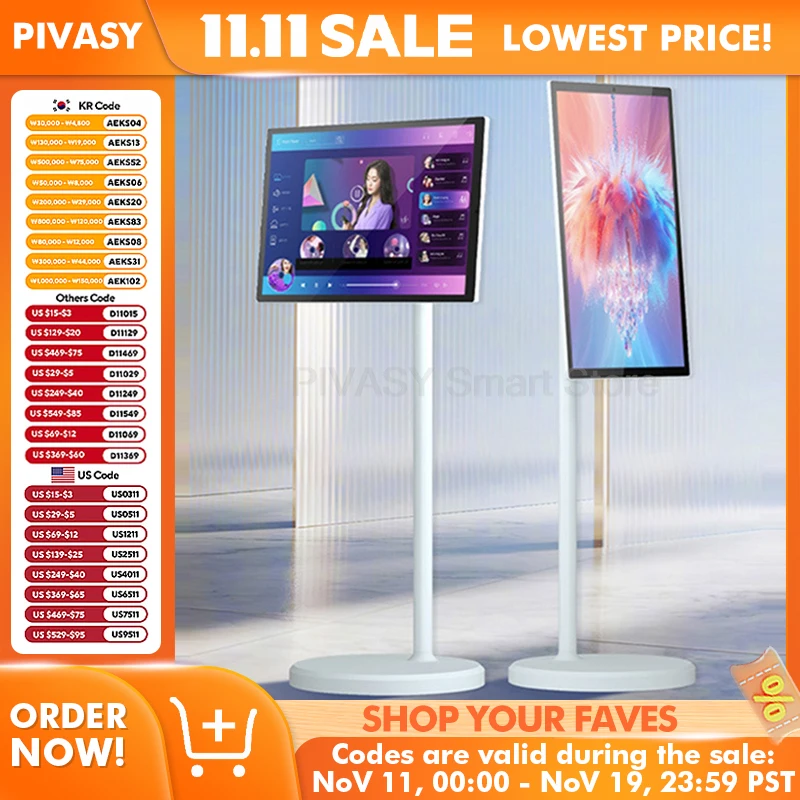 13000 mAh Grote lange batterij-power touchscreen Android 12 Smart TV 4 + 64G BFF-apparaat Draaibare beweegbare monitor voor buiten Live