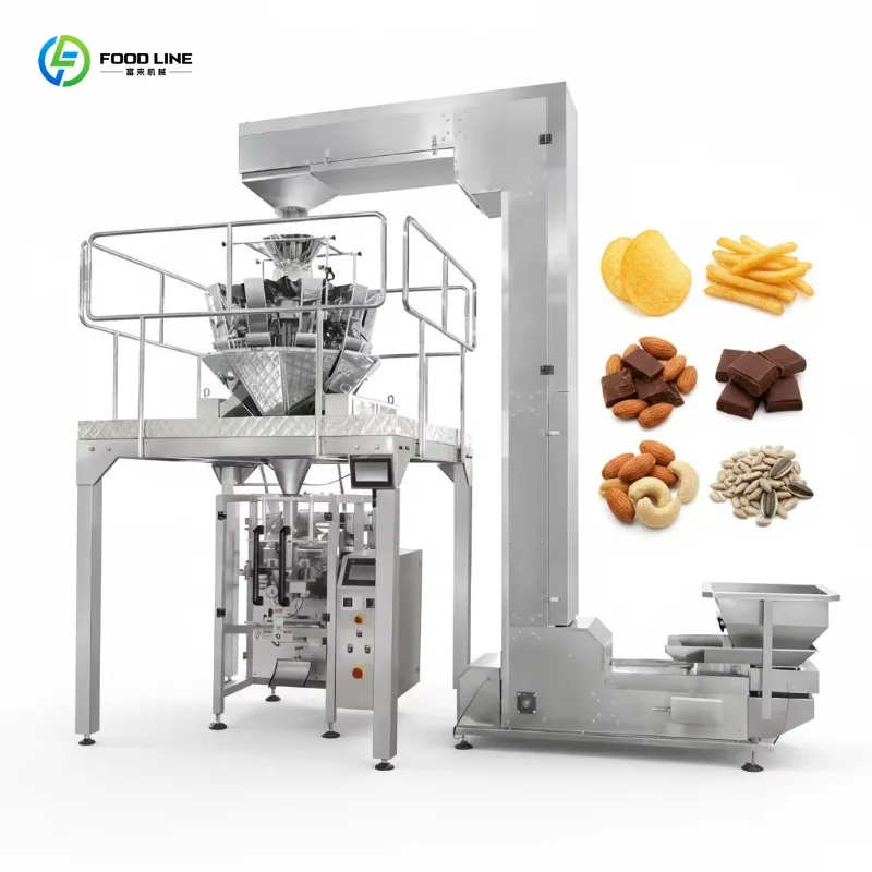 Customized Automatic Granular Food Weighing Pouch Packing Machine Nuts Snacks Cereals Soybeans Peanut