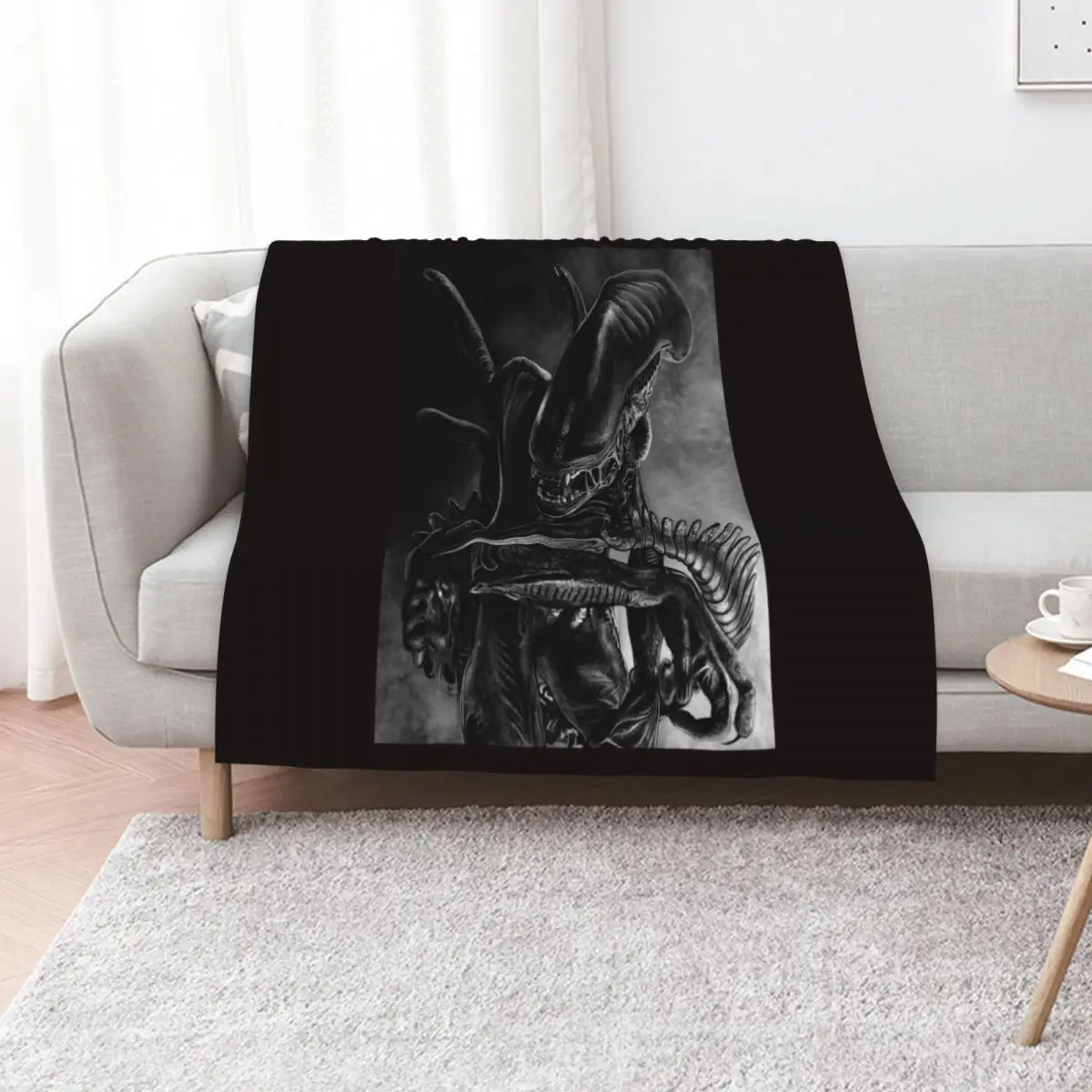 Xenomorph Throw Blanket Shaggy decorative Decoratives Blankets Sofas Of Decoration Luxury Plush Blankets