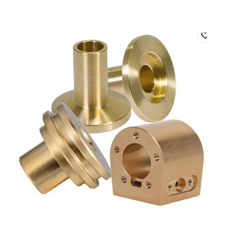 Custom CNC Bronze Spindle Mount Base Adapter - Turning Milling Brass Copper Parts Manufacturing