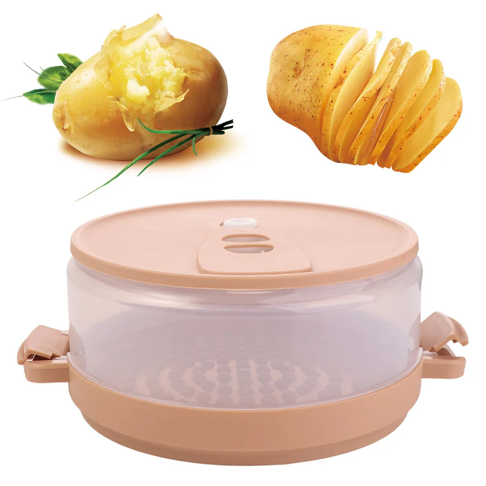 

Microwave Baked Potatoes Bake Steamer Baking Container Heat Resistant Bacon Potato Box Kitchen Gadgets Reusable Potato Cooker