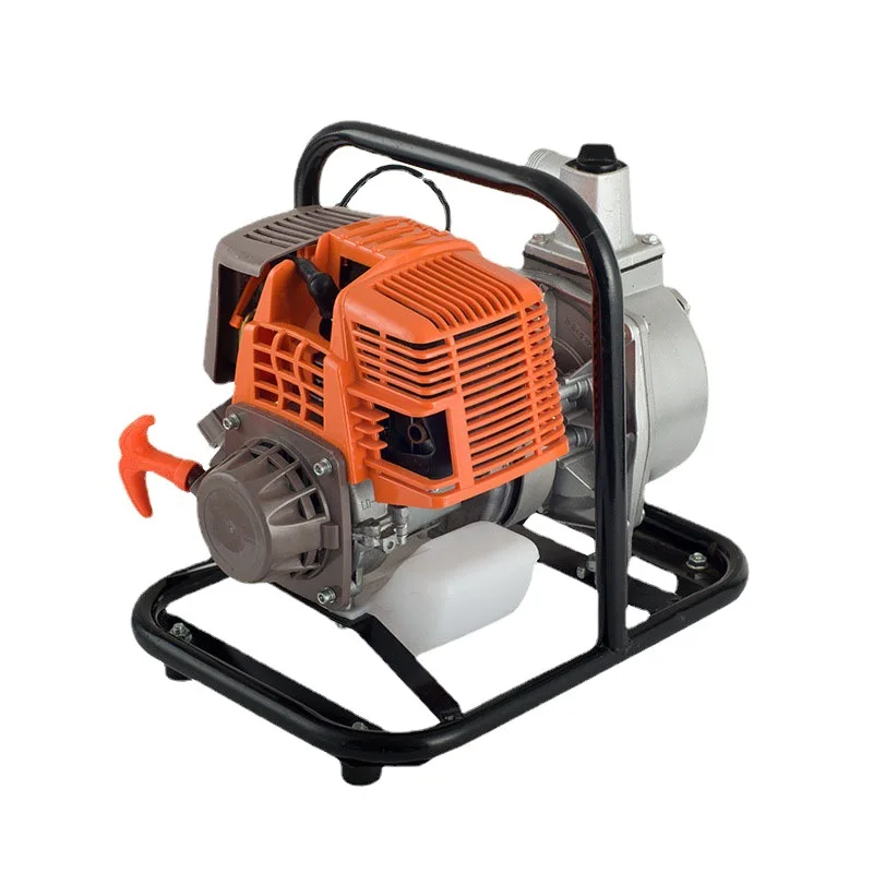 

42.5CC Water Pump High Pressure Garden Household 1 inch Watering Vegetable Self Priming Pump Small Brush Cutting Gasoline Pump