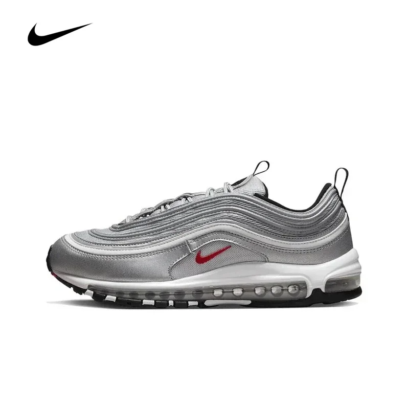 Originele Nike Air Max 97 'Silver Bullet' hardloopschoenen voor heren Aseismatic ademende sport unisex vintage sneakers 884421 -001