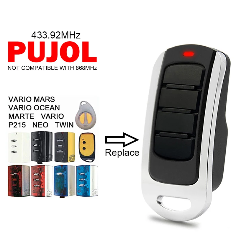 PUJOL NEO TWIN VARIO PUJOL VARIO OZEAN MARS Garage Türöffner PUJOL Fernbedienung 433,92 mhz Rolling Code Garage Tür befehl