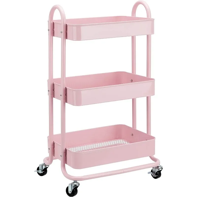 3-Tier Rolling Storage Utility or Kitchen Cart with Wheels