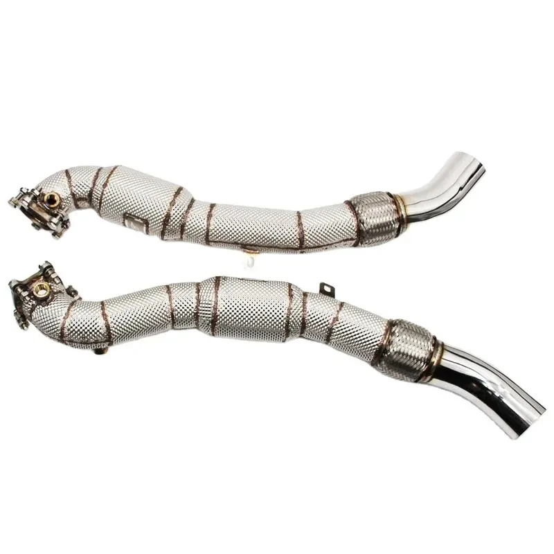 Performance Downpipe with Catalyst for  S6 S7 C7 4.0T 2013-2018 Stainless Steel Downpipe 100cell-300cell Exhaust Pip