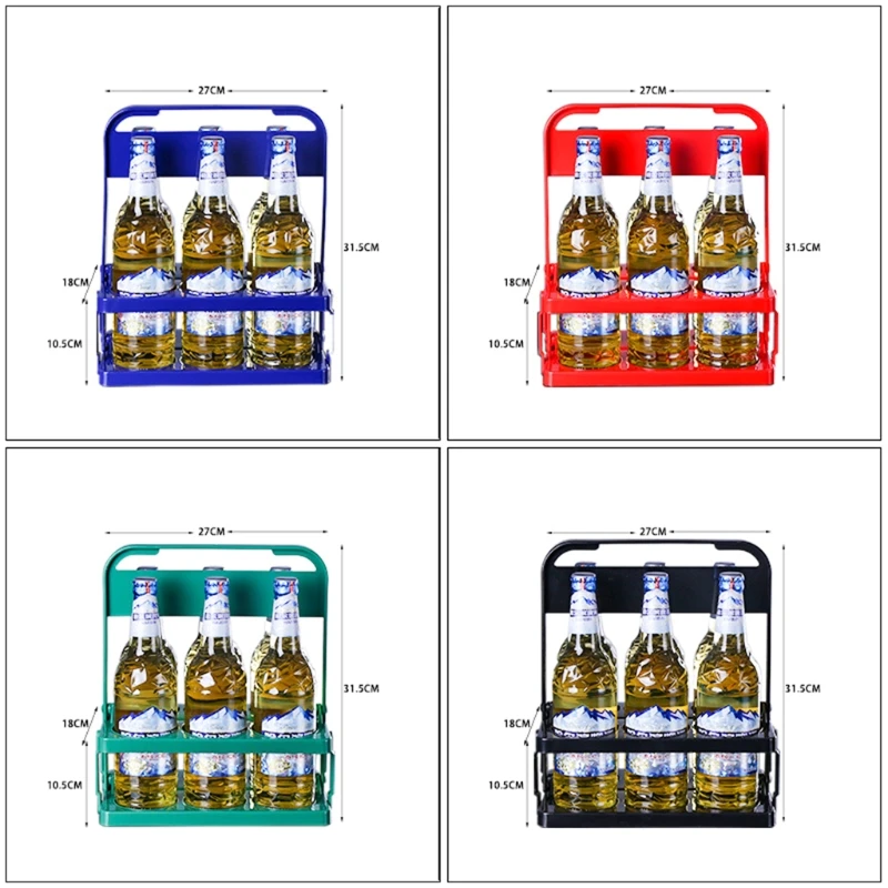 Reusable 6 Pack Beer Bottle for Carrier Drink  Holder Durable Foldable Bar Liqueur Wine Beer Rack Basket Cup  87HA