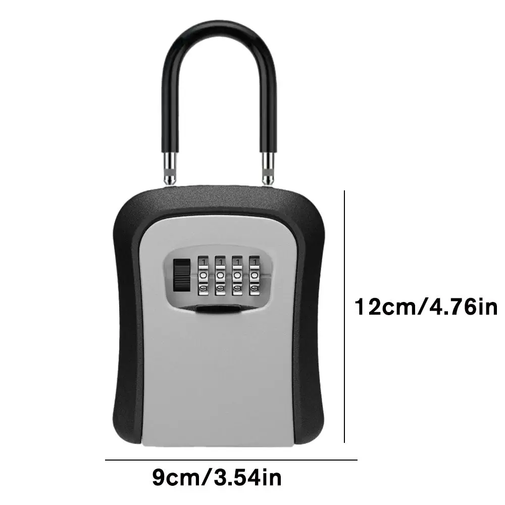 Wall Mounted Password Key Box 4 Digit Combination Lock Box Large Capacity Detachable Home Entrance Practical Tool