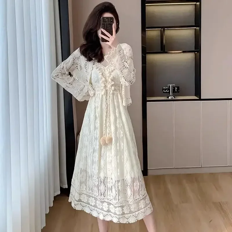 Summer Dresses for Women New In Boho Casual Youth Clothing Korean Fashion X Spring Autumn 2025 Thic G Woman Long Sleeve Dress