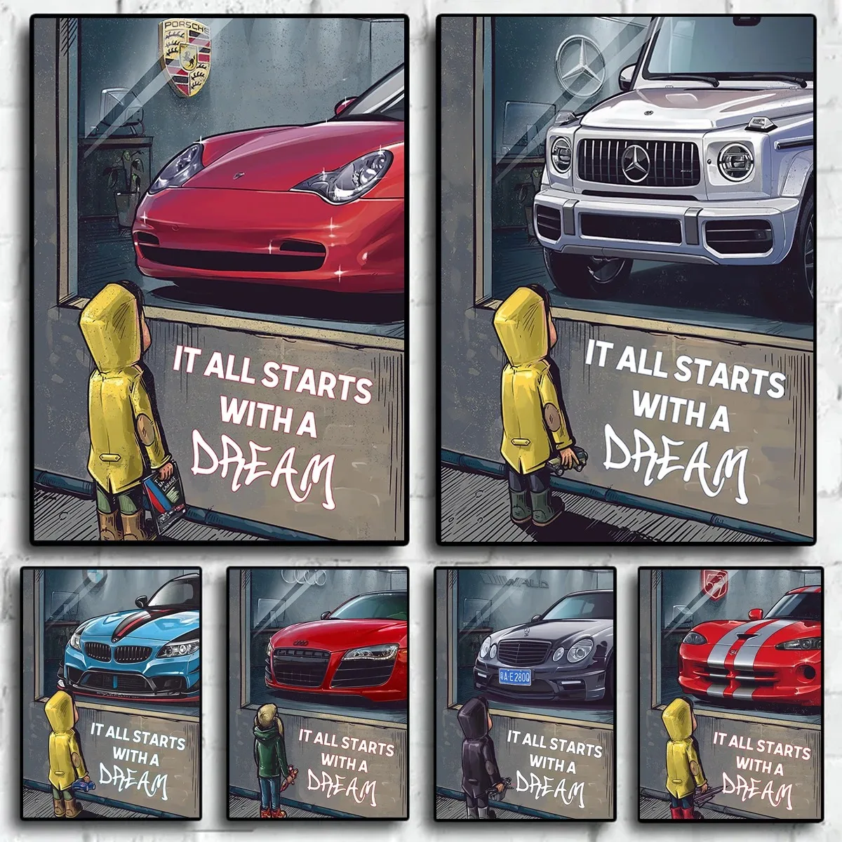 Современный стиль суперкар холст печать без рамы водостойкие чернила распылительная живопись домашняя комната декоративные пр...