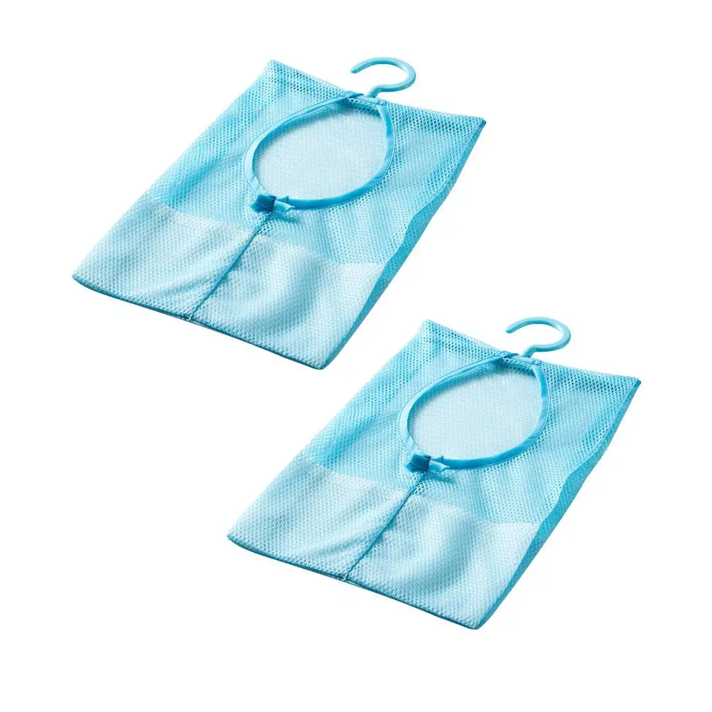 2 pezzi borsa portaoggetti in rete appendiabiti multifunzionale bagno cucina casa lavanderia custodia indumento pattumiera soluzione di stoccaggio
