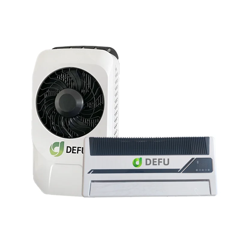 

Wall Mount Copper Rooftop Parking Air Conditioner for Van, Truck,Motorhome – 12V/24V DC Powered,Compact Assembly,RV Cooling Unit