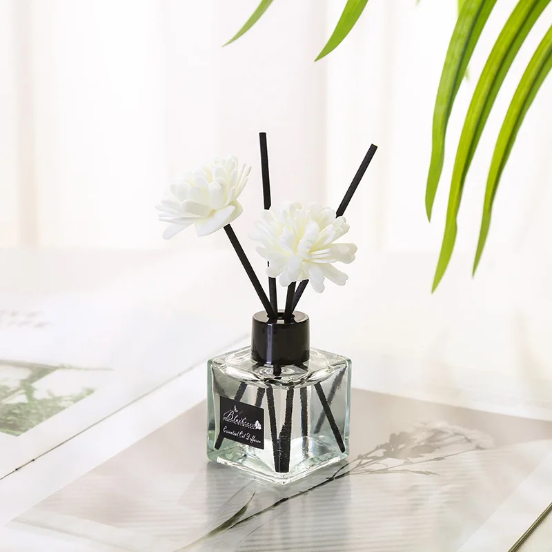 Hot Sale 50ml Aromatherapy Essential Oil Set - Square Bottle Reed Diffuser Oil Air Freshener Home Decor Aromatherapy Ornament