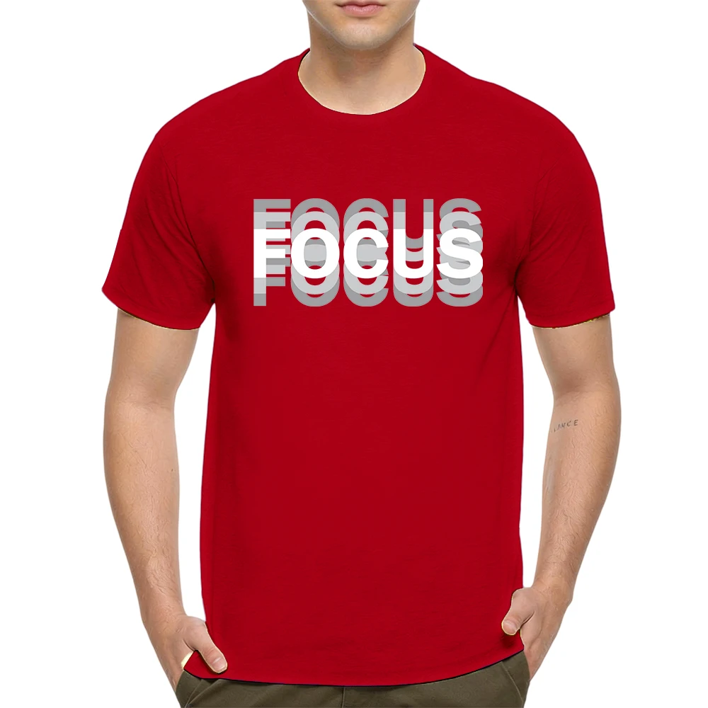 New Summer Mens 100% Cotton T Shirt Focus Vintage Geometric Layered Block Letter Print Breathable Short Sleeve Daily Wear