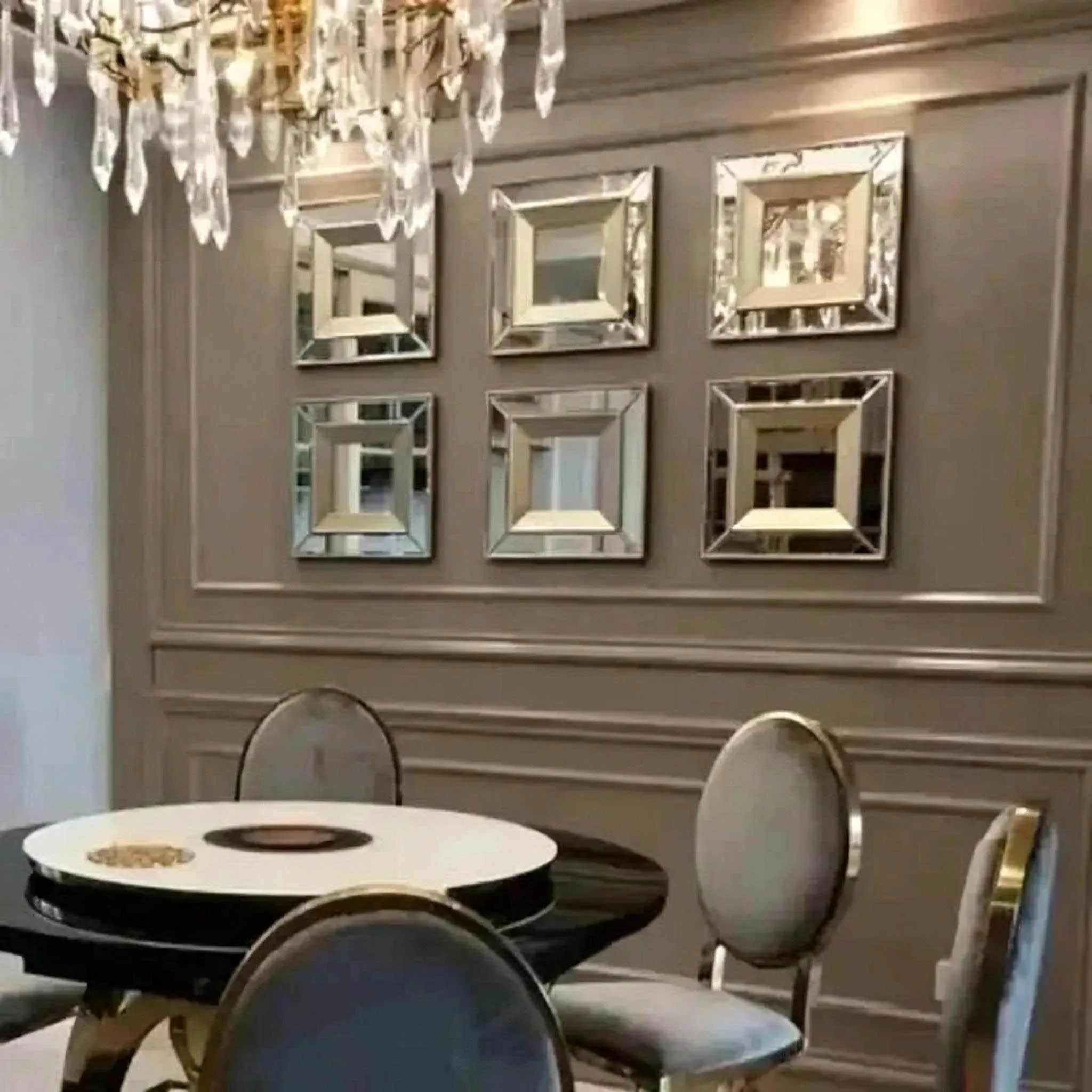 Light Luxury Living Room Background Wall Decorative Mirror Nordic Restaurant Decorative Mirrors Creative Room Decoration Home AA