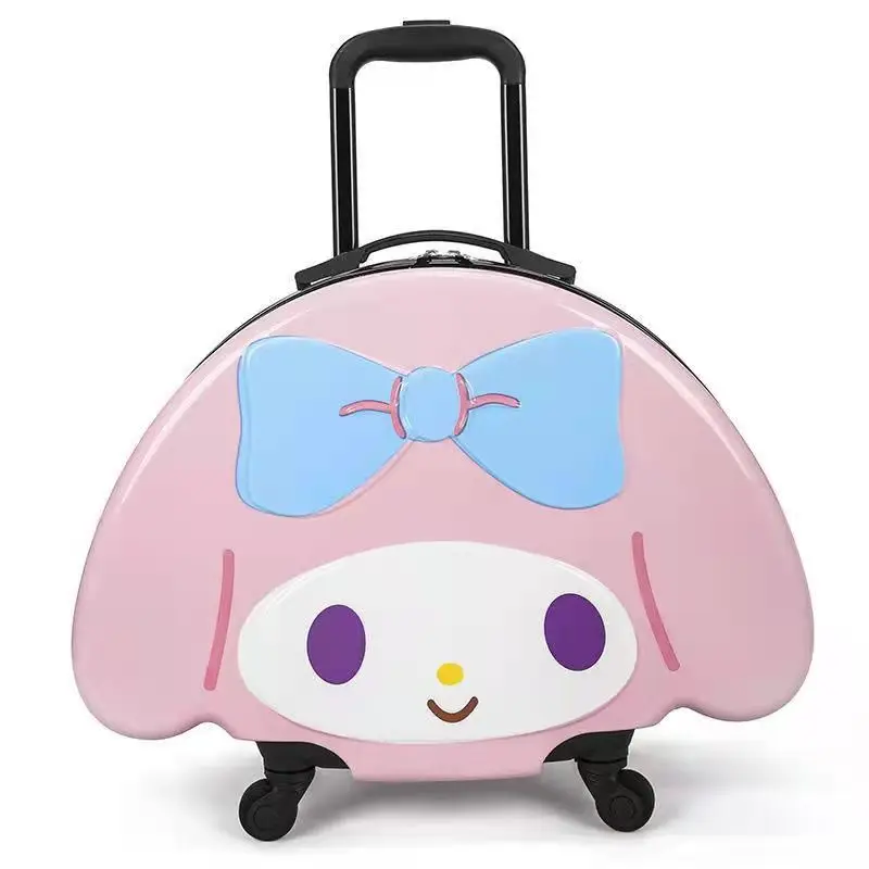 Sanrio Kuromi Luggage Suitcase Anime Cute Travel Bag Portable Aircraft Trolley Case Box Rolling Cinnamorol Festival Gift Toy