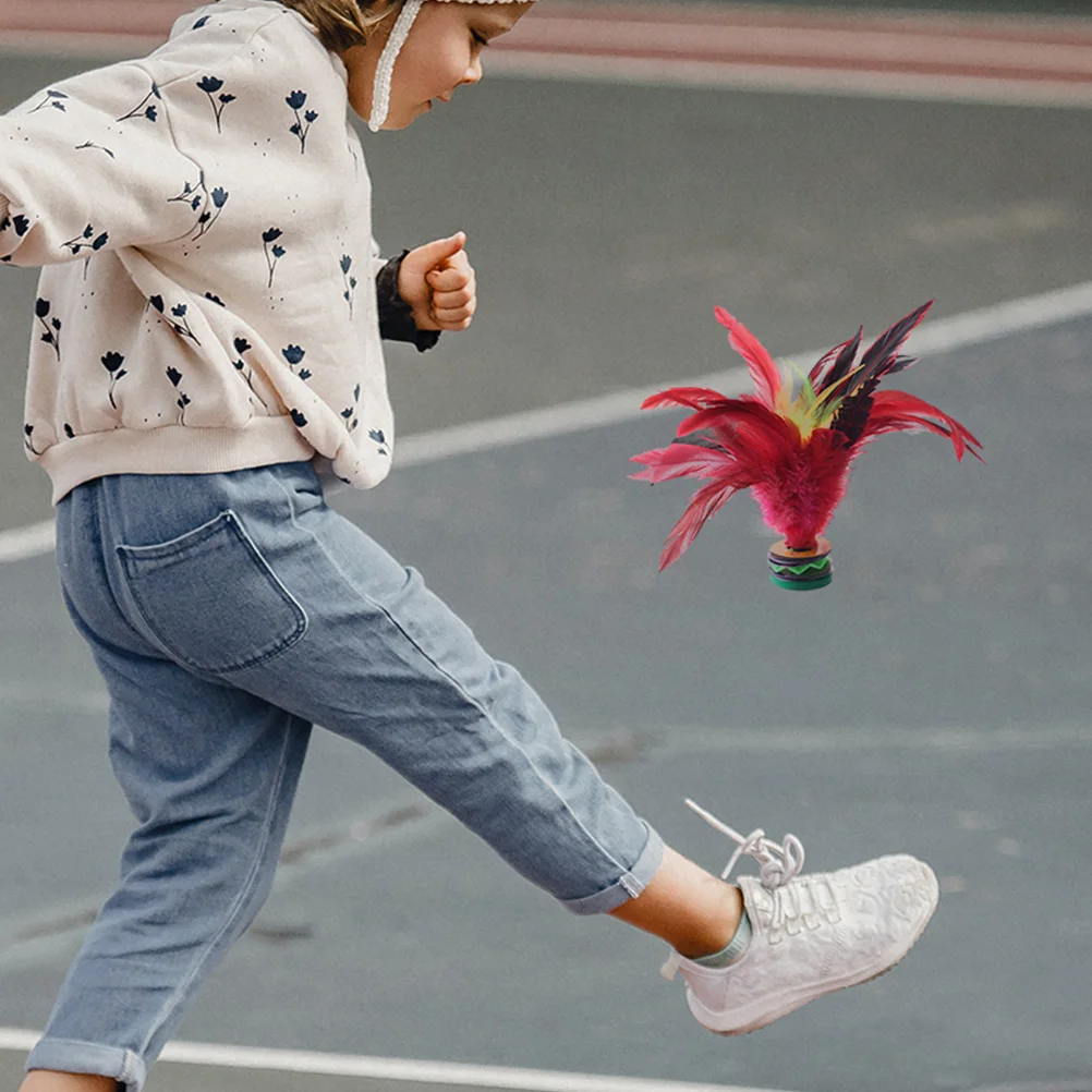 3 قطع ركلة الريشة الملونة المتينة في الهواء الطلق داخلي الترفيه اللياقة البدنية ممارسة الترفيه لعبة اللوازم الرياضية