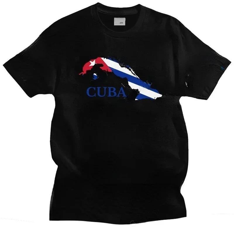 Cuban Cuba Map Flag Tshirt Man Fashion TShirt Tee Tops O-neck Short-Sleeve Printed T-shirt Gift Clothing for summer dropshipping