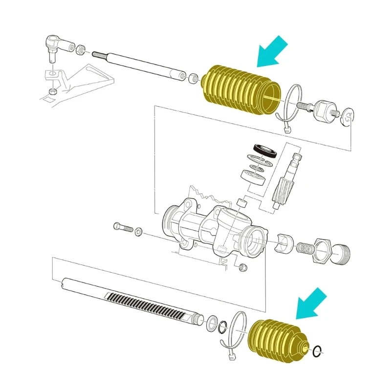 

Upgraded Steering Bellows Cover Reliable Rubber Dust Cover Wear & Pressure Resistance Dust Hood Simple Drop shipping